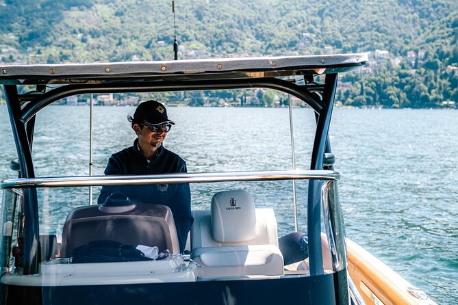 1H Private Cruise Lake Como Tender Yacht Invictus 6 pax - Moltrasio, Carate Urio, and Laglio