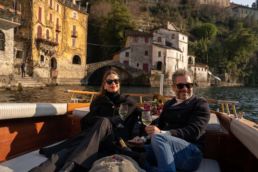 3 or 4 hours Classic Wooden Boat Tour with Prosecco - Nesso waterfall and the prosecco stop