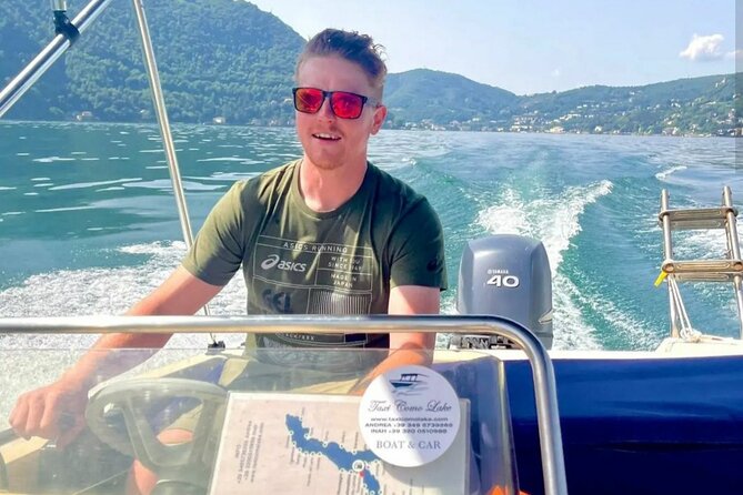 4 Hours Boat Rental Without License 40hp Engine on Lake Como - Cernobbio and Como’s grand villa shore