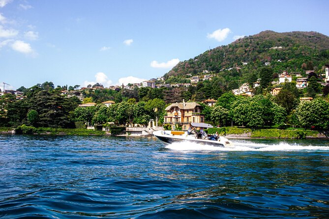 4H Como Lake Cruise drop of Bellagio and Varenna on Tender Yacht - Returning past Lezzeno, Nesso, and Torno
