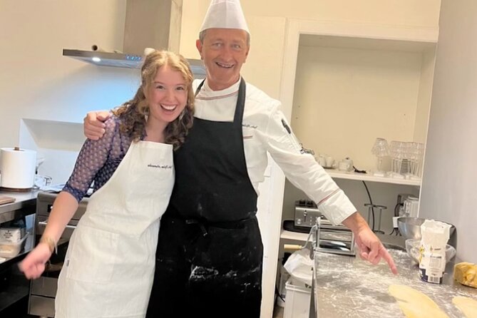 Bellagio Cooking Class in the Village + Villa Melzi - Eating what you made in the courtyard