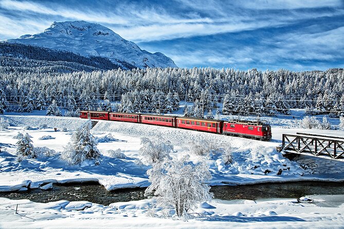 Bernina and Glacier Train Two Routes in One Day from Milan - Two hours in St. Moritz