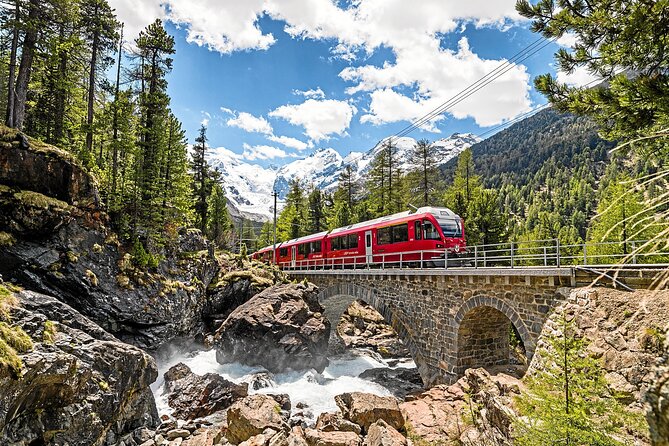 Bernina and Glacier Train Two Routes in One Day from Milan - Riding the Albula line through Swiss valleys
