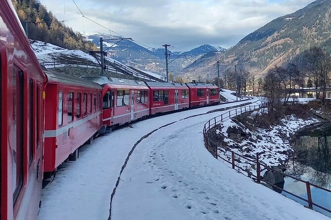 Bernina Red Train, Swiss Alps & St Moritz From Milan - What you see between St. Moritz and Tirano