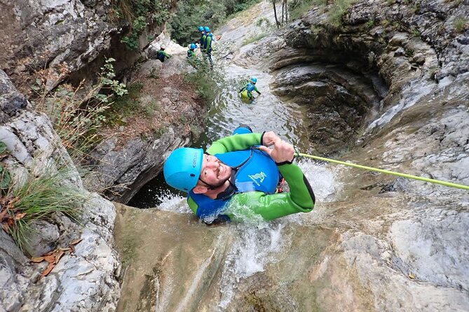 Canyoning "Vione" - advanced Canyoningtour also for sportive beginner - Jumps, landing points, and the meaning of advanced