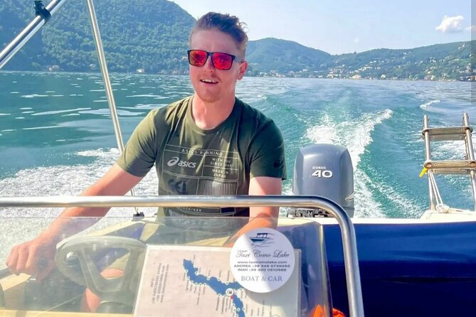 From 1H to 4H License Free Boat Rental 40cv Lake Como - Taking the wheel from Como