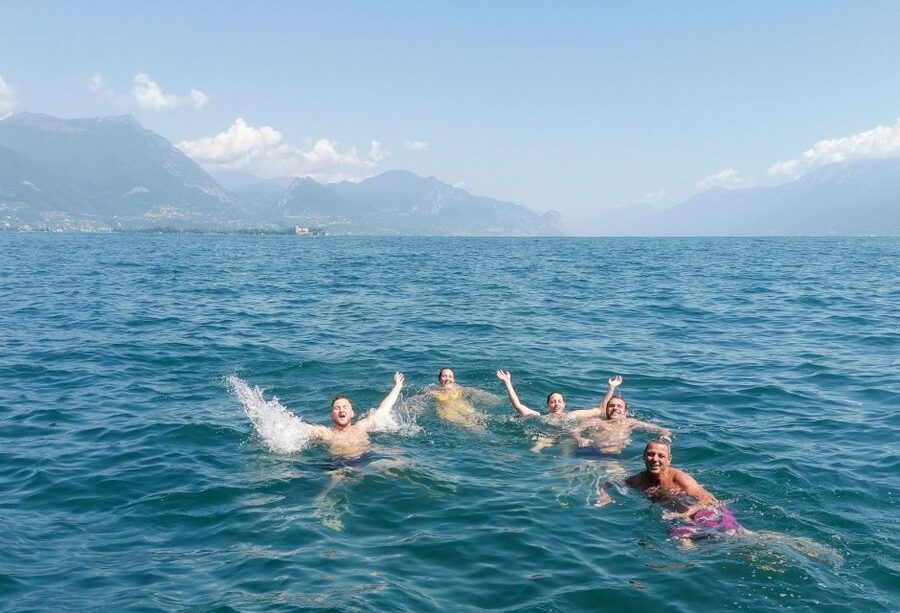 Garda: Private Boat Tour with Wine and Food Tasting - Leaving Garda Bay for an open-water view
