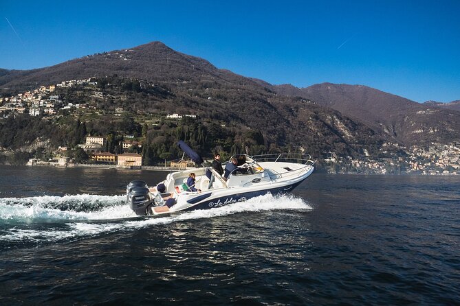 Glamour tour (3 H) speed boat stop in Bellagio - Moltrasio, Carate Urio, and Laglio from the Water