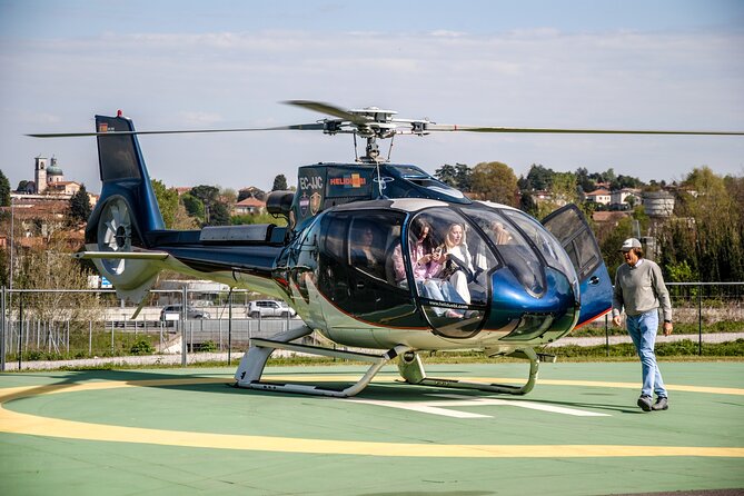 Lake Como Helicopter Tour with Stop for Lunch - Torno, Moltrasio, and Laglio from above