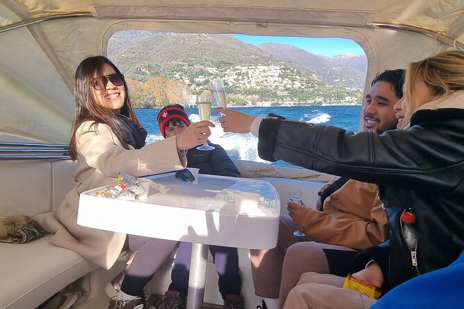 Lake Como Shared Boat Tour and Aperitif with Prosecco - Villa Le Fontanelle and the Versace connection