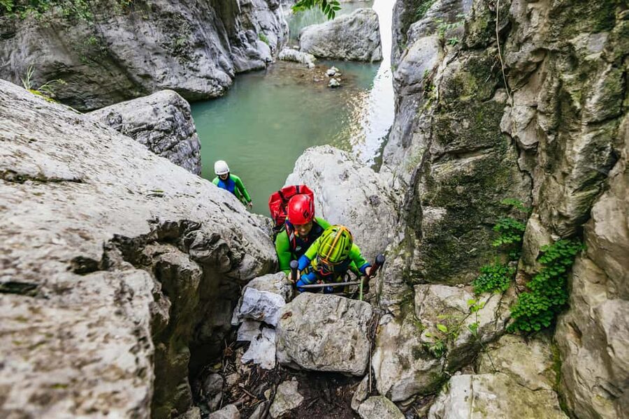 Lake Garda: Family Friendly Canyoning Tour - Returning to Campione after the water section