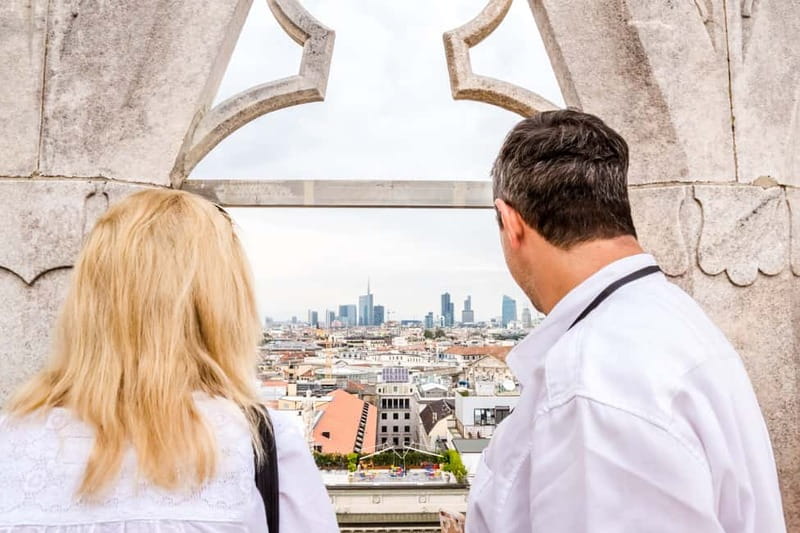 Milan Duomo Rooftops Tour + Optional Hop-on-Hop-off ticket - The elevator to the first terrace