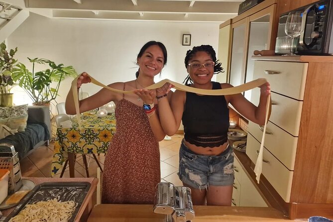 Milan: Pasta, Tiramisu, Cooking Class! Learning Premium Products! - Making fettuccine with eggs, flour, and a pasta machine