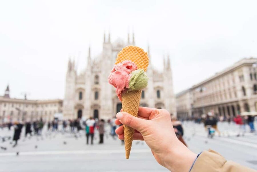 Milan Small Group: Duomo & Rooftop, Castle, Gelato Tasting - Inside the cathedral, look down as well as up