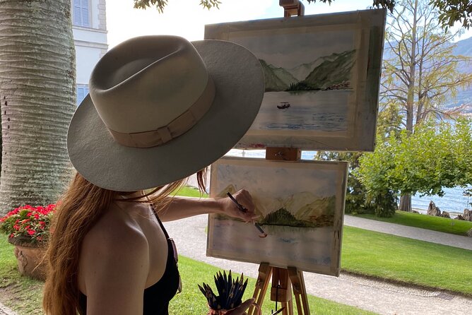 Private painting class on Lake Como shores Bellagio - A good fit for couples, families, and first-time painters