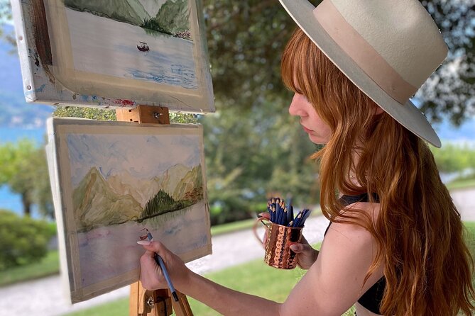 Private painting class on Lake Como shores Bellagio - What happens at I Giardini di Villa Melzi