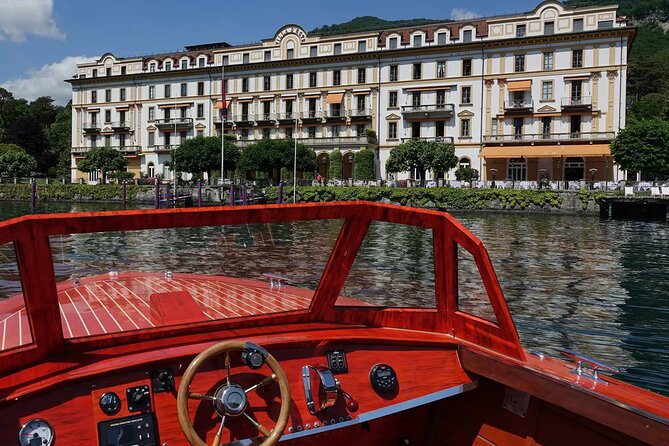 Private Tour by Classic Wooden Boat on Lake Como - Villa Le Fontanelle and the Versace connection