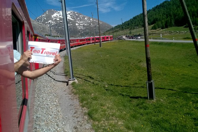 Private tour to Bernina train & Lake Como. Hotel pick-up - Riding from St. Moritz to Tirano