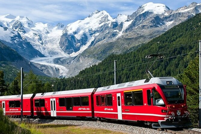 Tour Bernina Red Train And St Moritz from Milan - The Bernina Red Train through the Alps