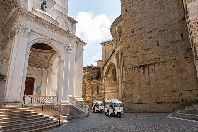 Tuk Tuk tour in Bergamo, Città Alta and the ancient Venetian walls - A vanished basilica and the Lion of Saint Mark