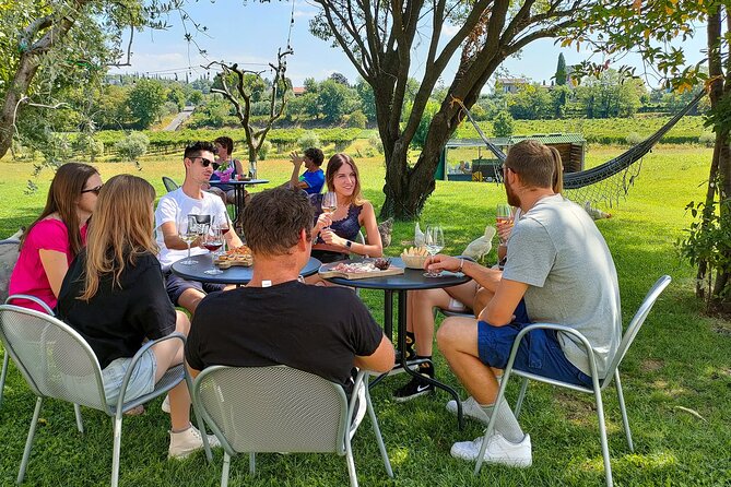 Wine Tasting with Local Food in Lazise Countryside - The garden setting is part of the experience